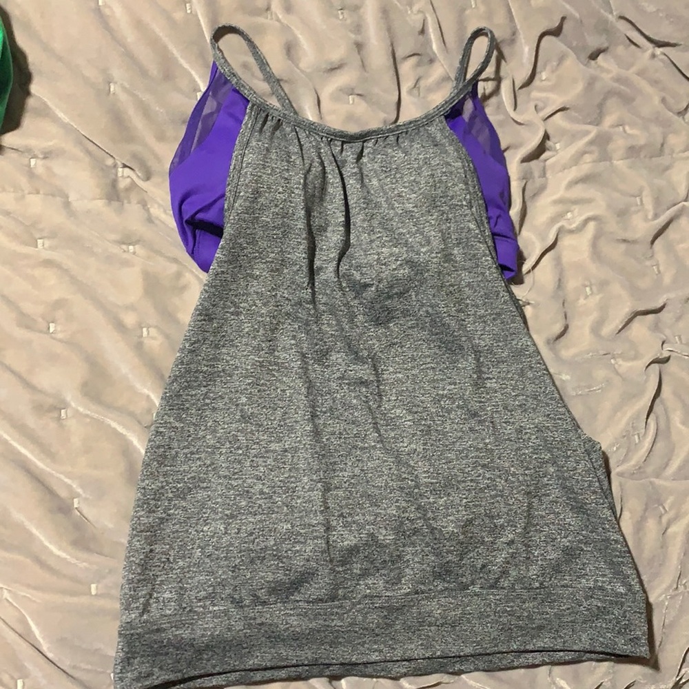 Workout shirt with built in sports bra